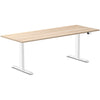 Desky Dual melamine sit stand desk 2000mm classic oak