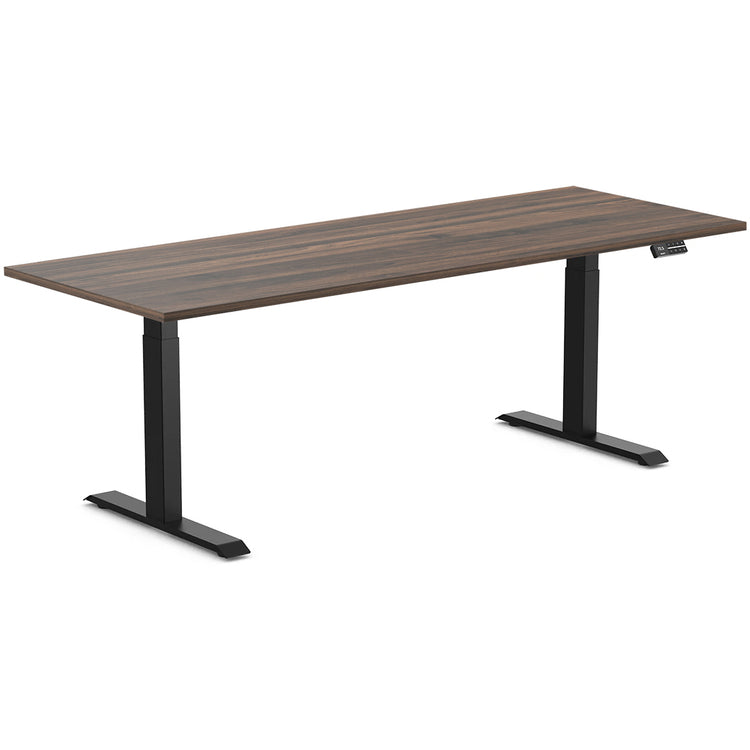 Desky zero melamine desk 2000mm jarrah legno in black