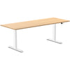 Desky Dual melamine sit stand desk 2000mm sublime teak