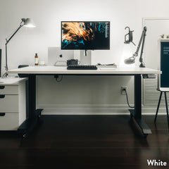 Desky Dual Melamine Sit Stand Desk detail view 10