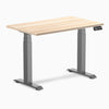 Desky Dual mini sit stand desk classic oak melamine desktop