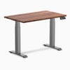 Desky dual mini standing desk hardwood walnut in space grey