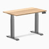 Desky dual mini standing desk hardwood white oak in space grey