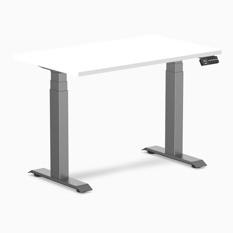 Desky Dual mini sit stand desk white desktop