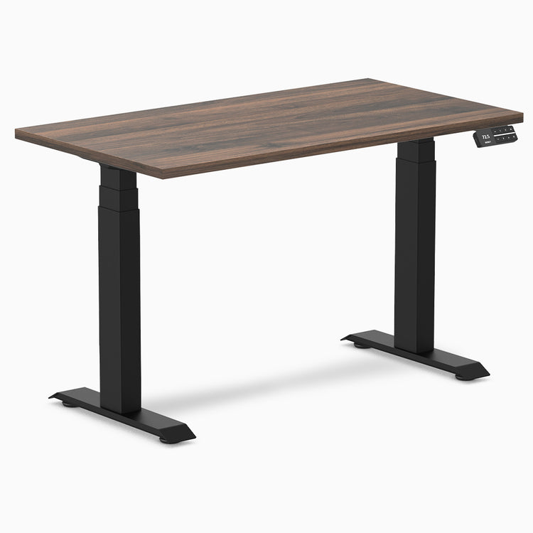 Desky Dual mini sit stand desk jarrah legno melamine desktop