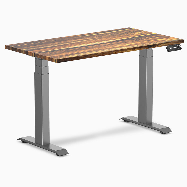 Desky dual mini standing desk pheasantwood in space grey