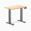 Desky Dual mini sit stand desk sublime teak melamine desktop