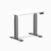 Dual mini sit stand desk white desktop