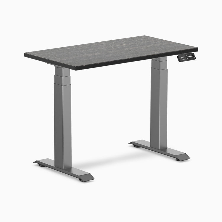 Desky mini standing desk in dark bamboo 900mm