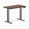 Desky Dual mini standing desk dark walnut in space grey