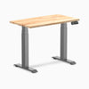 Desky Dual mini standing desk rubberwood natural in space grey