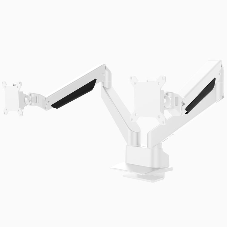 Desky dual monitor arm in white