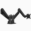 Ergonomic dual monitor arm from Desky in black
