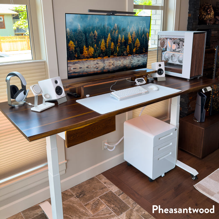Almost Perfect Desky Dual Hardwood Sit Stand Desk
