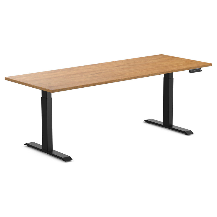 Almost Perfect Desky Dual Rubberwood Sit Stand Desk