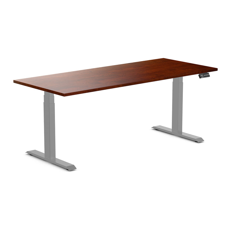 Desky dual rubber wood standing desk in red walnut 1800mm