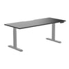 Almost Perfect Desky Dual Scalloped Melamine Sit Stand Desk-Black Desky®