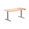 Almost Perfect Desky Dual Scalloped Melamine Sit Stand Desk-Select Beech Desky®