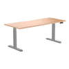 Desky dual scalloped desk in select beech