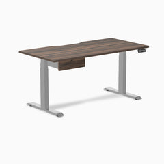 Desky Dual Scalloped Melamine Standing Desk With Drawer detail view 47