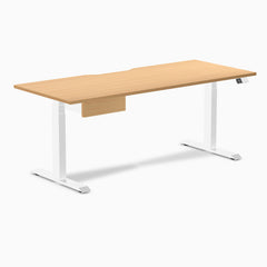 Desky Dual Scalloped Melamine Standing Desk With Drawer detail view 99