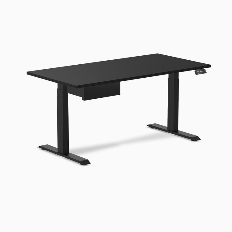 Desky Dual Melamine Standing Desk With Drawer
