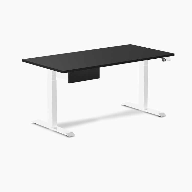 Desky Dual Melamine Standing Desk With Drawer