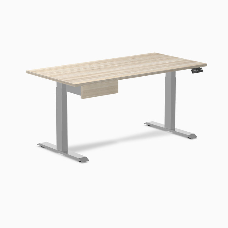 Desky Dual Melamine Standing Desk With Drawer