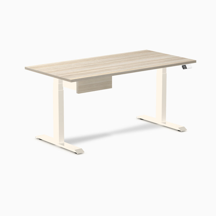 Desky Dual Melamine Standing Desk With Drawer