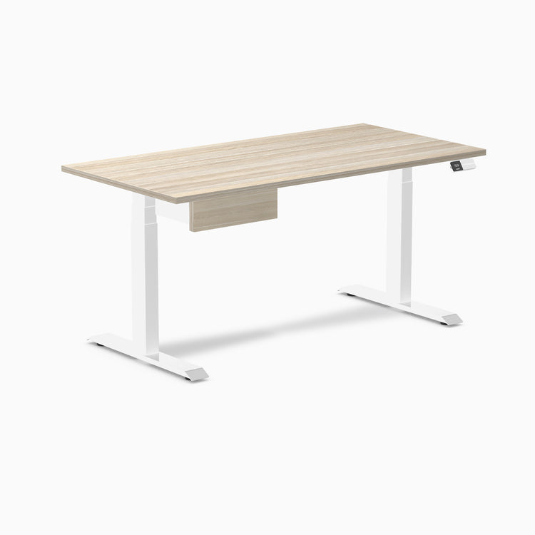 Desky Dual Melamine Standing Desk With Drawer