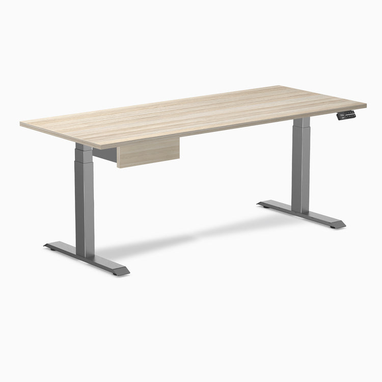 Desky Dual Melamine Standing Desk With Drawer