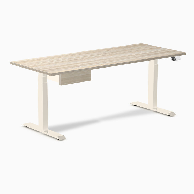 Desky Dual Melamine Standing Desk With Drawer