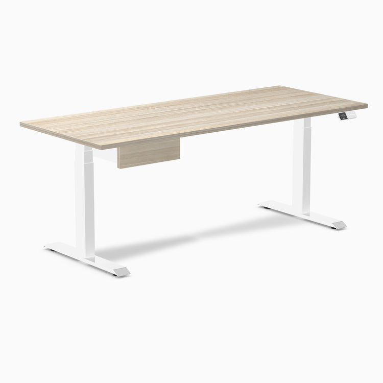 Desky Dual Melamine Standing Desk With Drawer