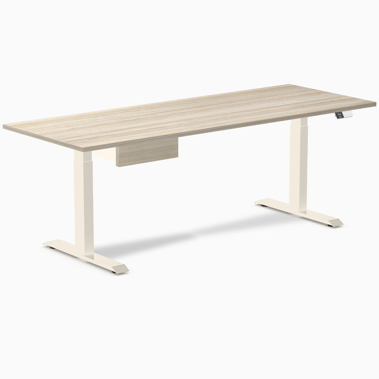 Desky Dual Melamine Standing Desk With Drawer