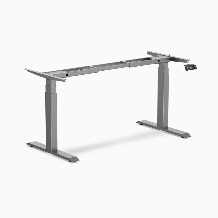 space grey standing desk frame