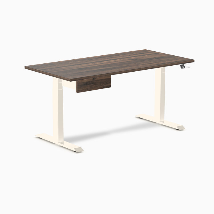 Desky Dual Melamine Standing Desk With Drawer