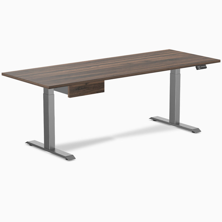 Desky Dual Melamine Standing Desk With Drawer