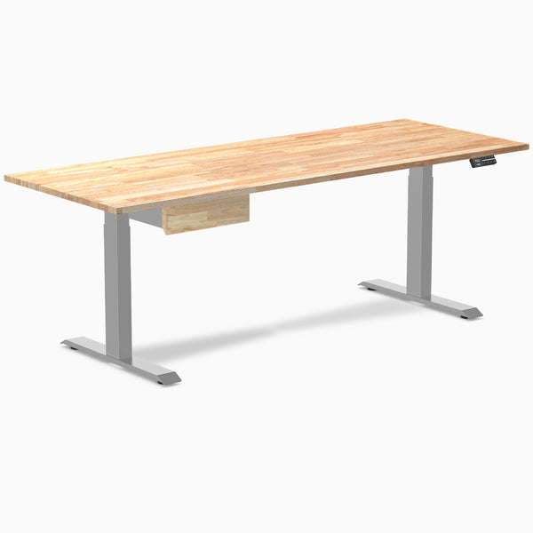 Desky Dual Rubberwood Standing Desk With Drawer detail view 54