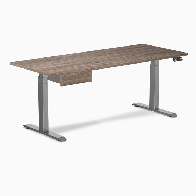 Desky Dual Melamine Standing Desk With Drawer