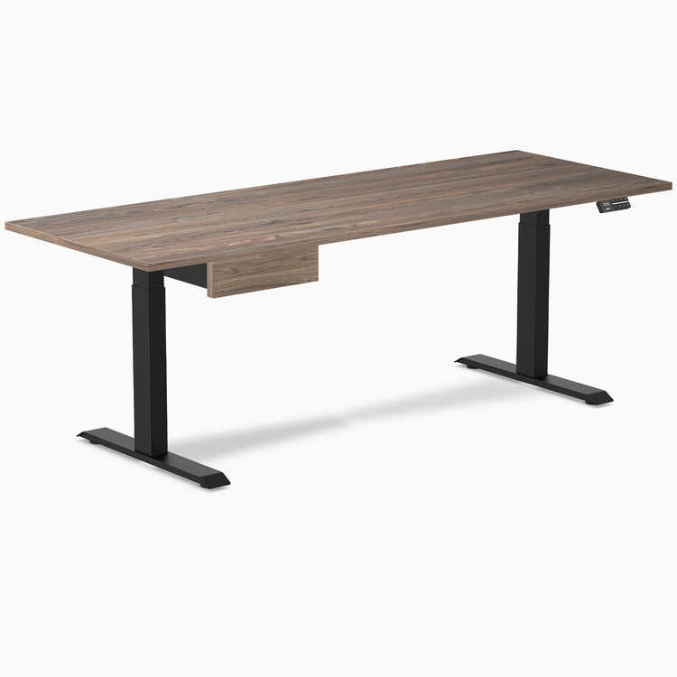 Desky Dual Melamine Standing Desk With Drawer