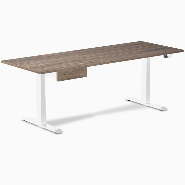Desky Dual Melamine Standing Desk With Drawer