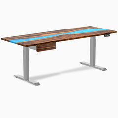 Desky Dual Resin Hardwood Standing Desk With Drawer detail view 22