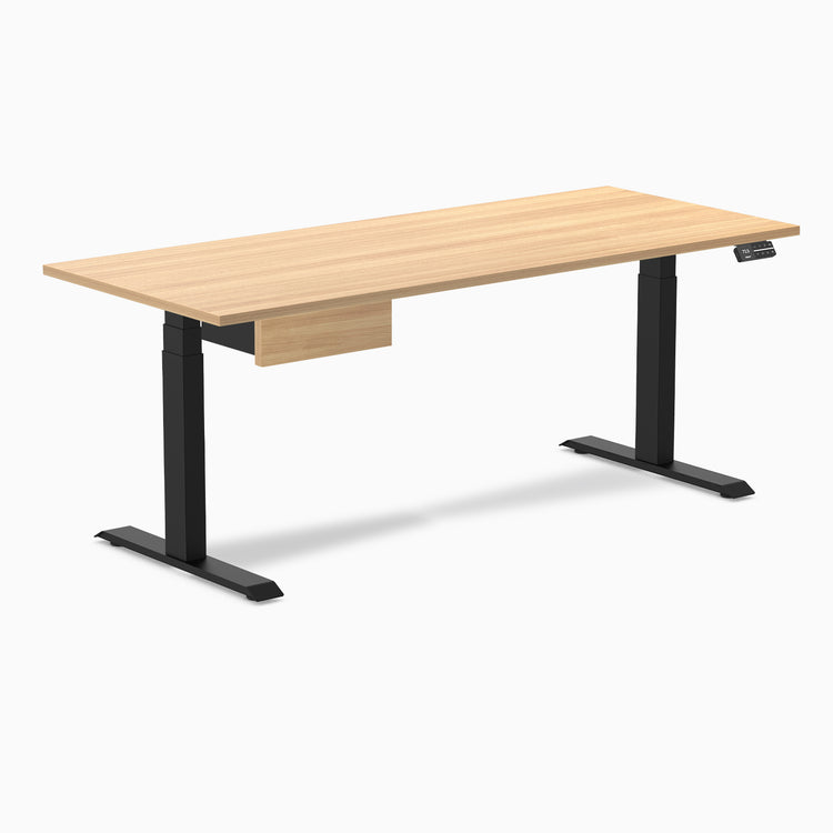 Desky Dual Melamine Standing Desk With Drawer