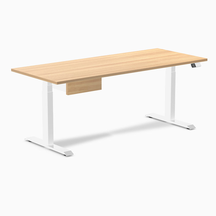 Desky Dual Melamine Standing Desk With Drawer