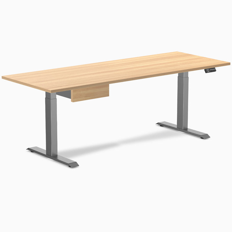 Desky Dual Melamine Standing Desk With Drawer