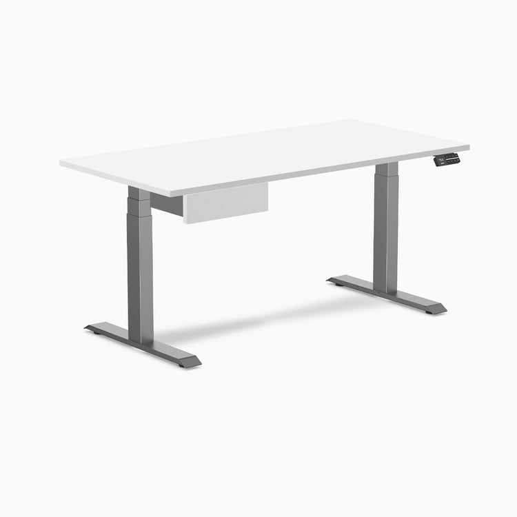 Desky Dual Melamine Standing Desk With Drawer