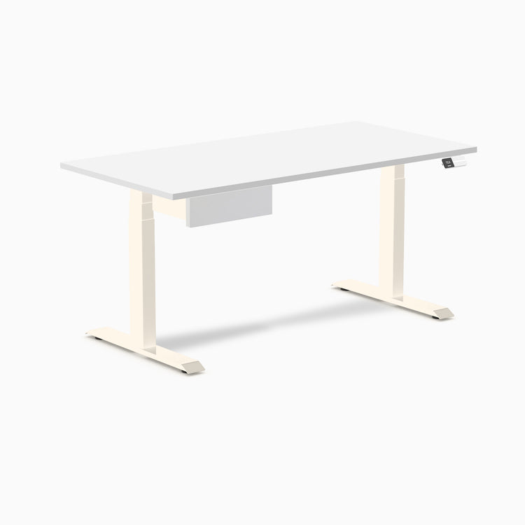 Desky Dual Melamine Standing Desk With Drawer