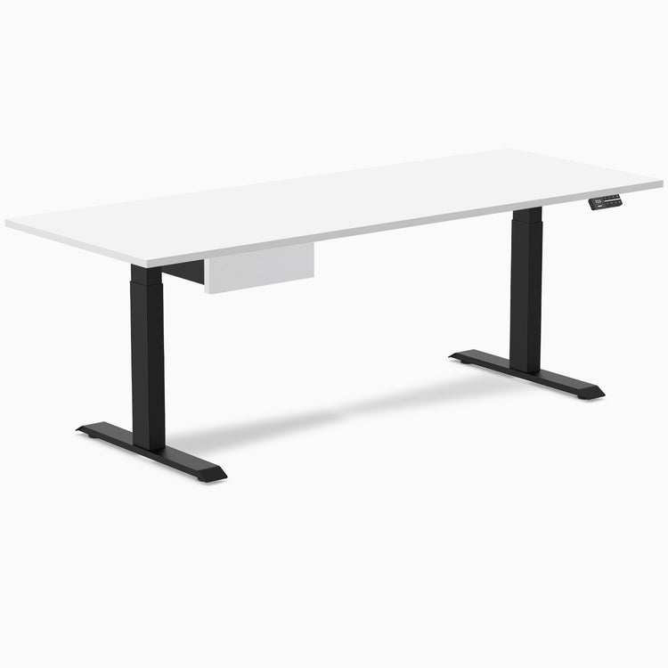 Desky Dual Melamine Standing Desk With Drawer