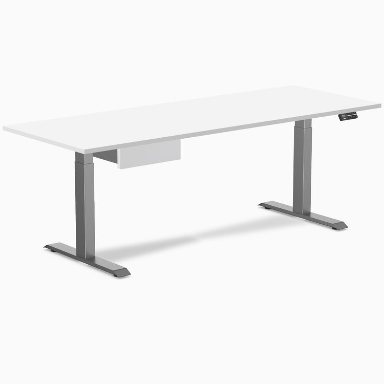 Desky Dual Melamine Standing Desk With Drawer