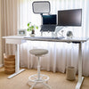 Desky Dual Melamine Sit Stand Desk White -Desky®